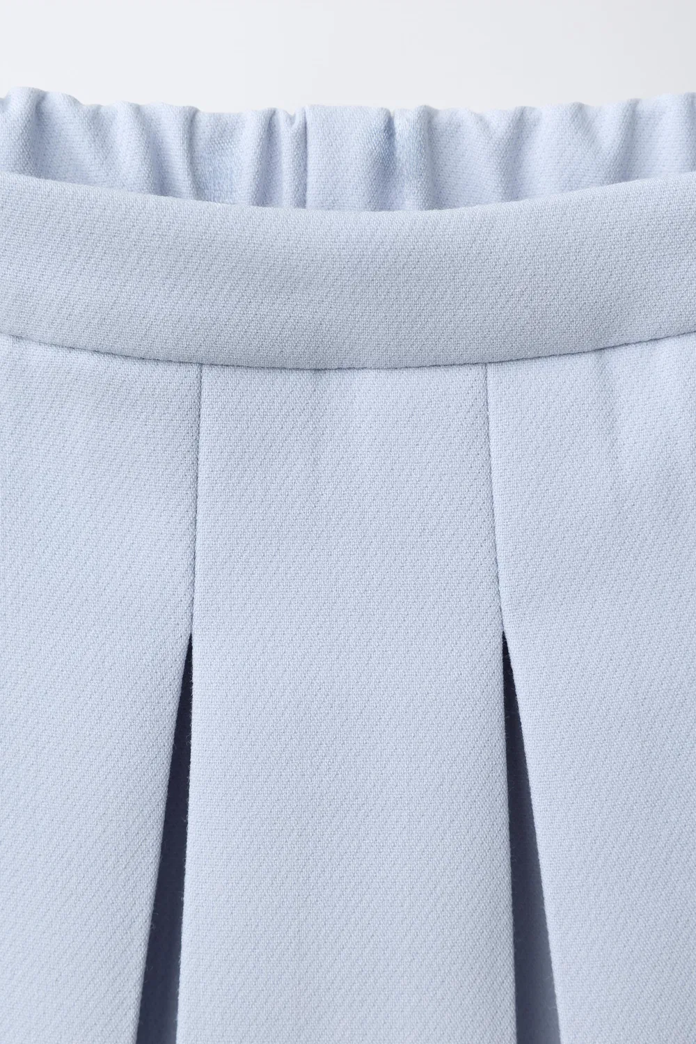 Плиссированная юбка-бермуда ZARA, Pastel blue — фото 3