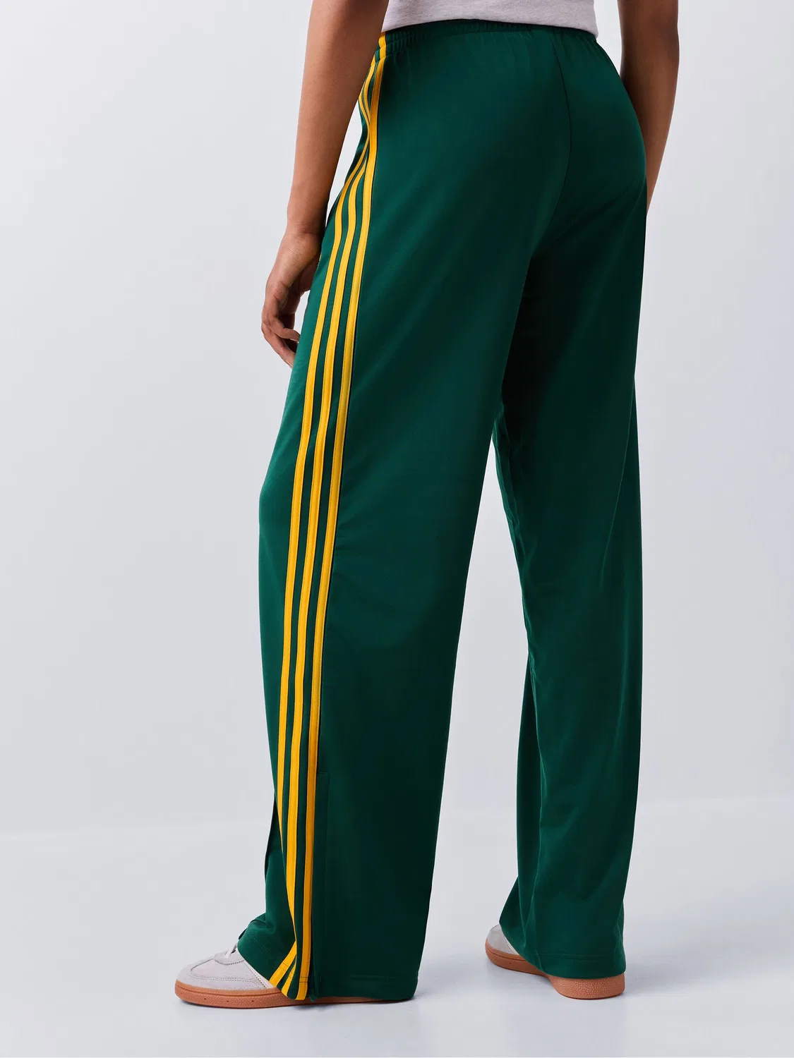 Брюки свободного кроя Firebird Wide Leg, adidas Originals, зеленые — фото 3