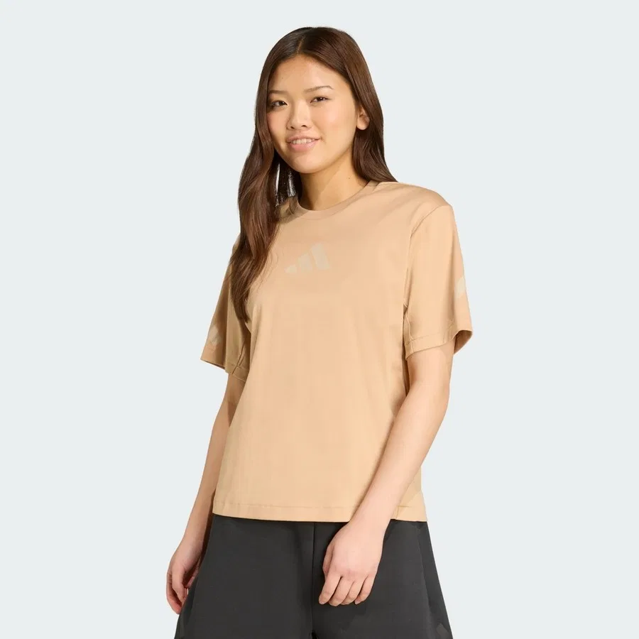 Футболка из хлопка с принтом Z.n.e. Tee adidas, Белый