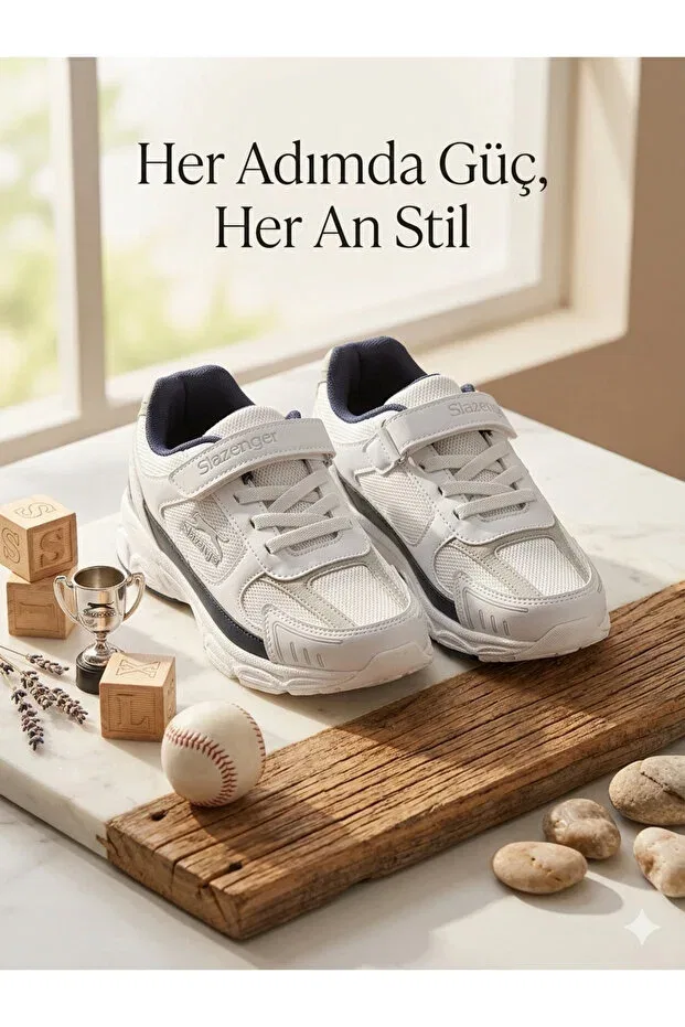 Детские ортопедические кроссовки для девочек Slazenger, White — фото 3