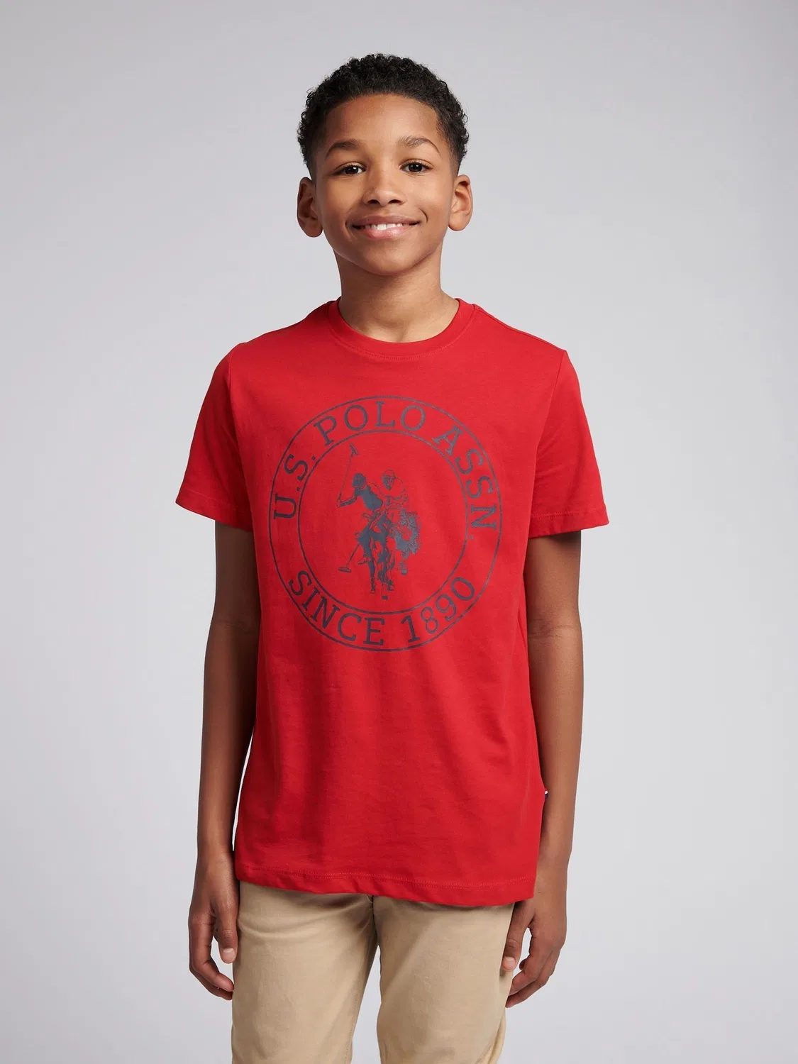 Футболка с принтом, USPA Circle Print U.S. Polo Assn, красный