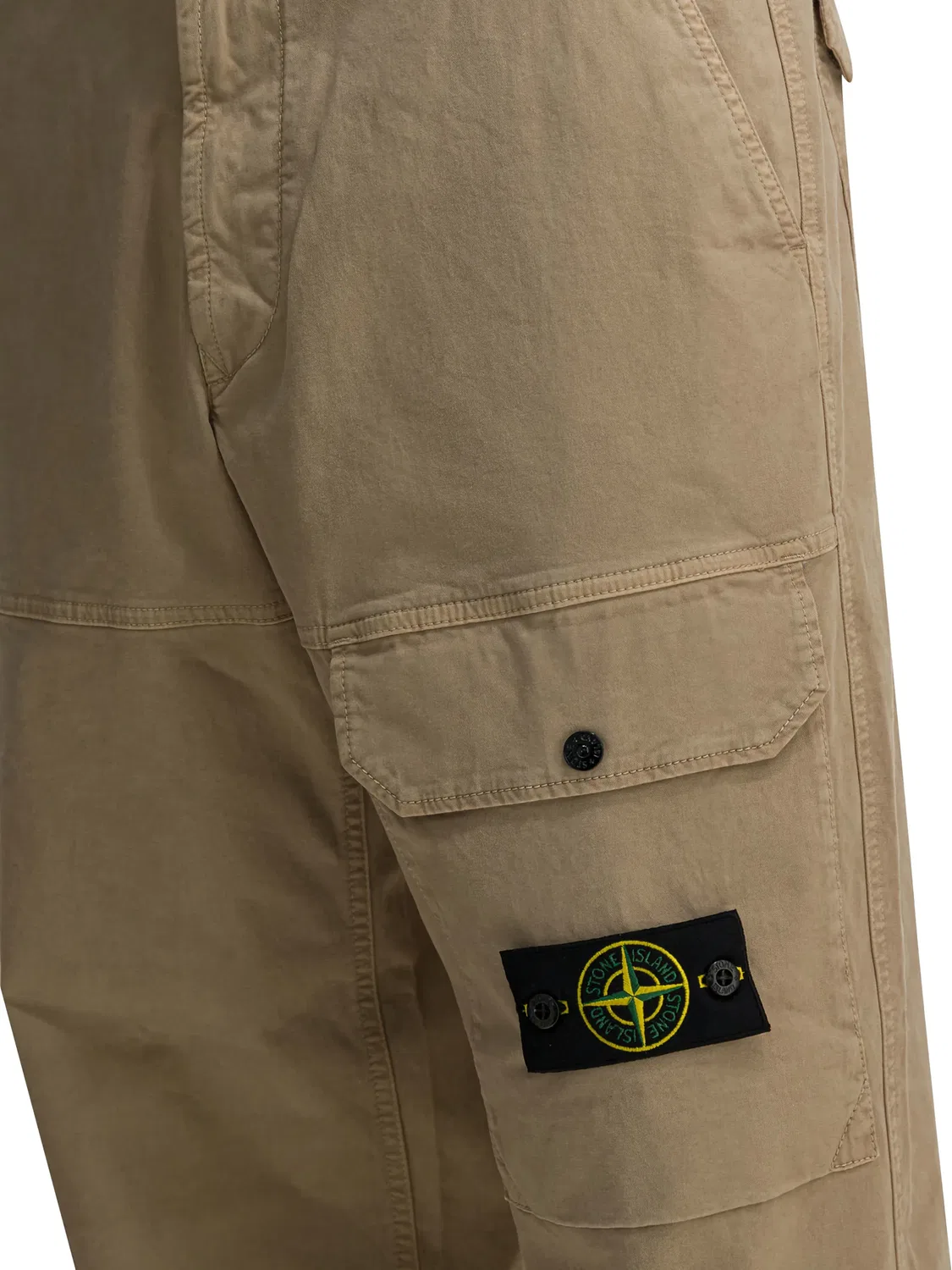 Брюки с нашивкой Compass Stone Island, нейтральные цвета — фото 4