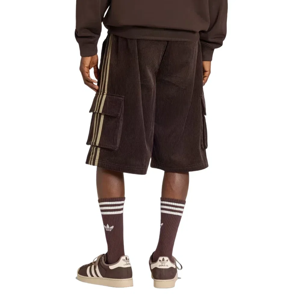 Мужские шорты карго с принтом Adidas Adicolor Cargo Shorts Asia Sizing Aurora Coffee, коричневый — фото 3