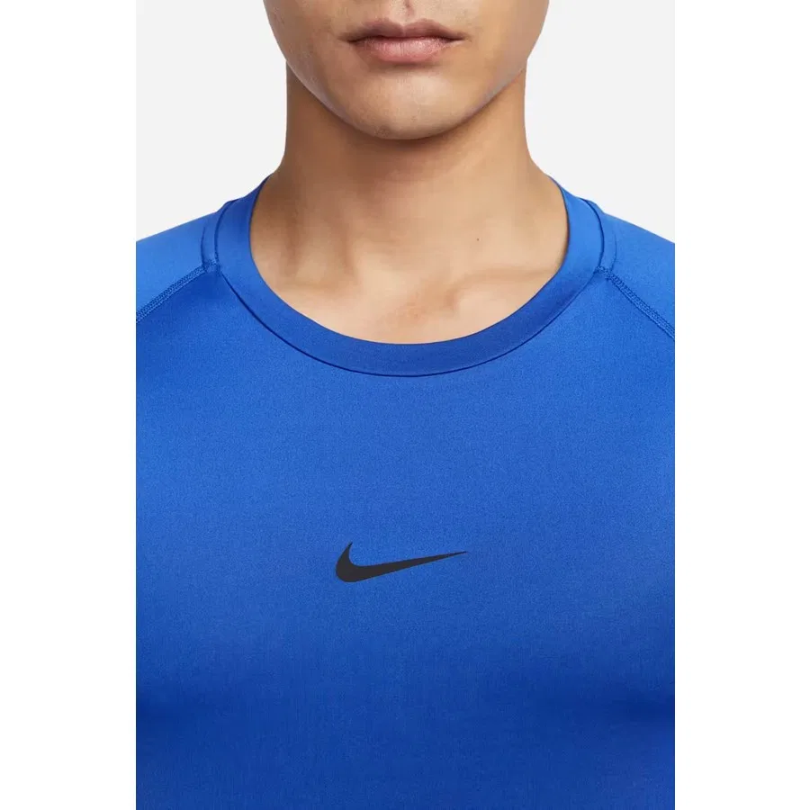 Спортивная футболка с длинным рукавом Nike Pro Dri-FIT, Синий — фото 2