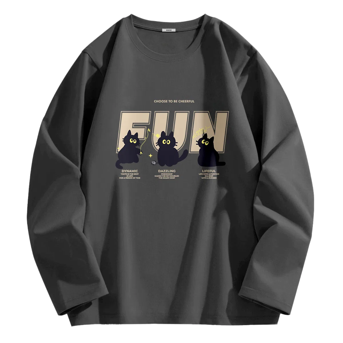 Детская футболка с круглым вырезом Ma Lifestyle Flavor MINISO, Dark Gray
