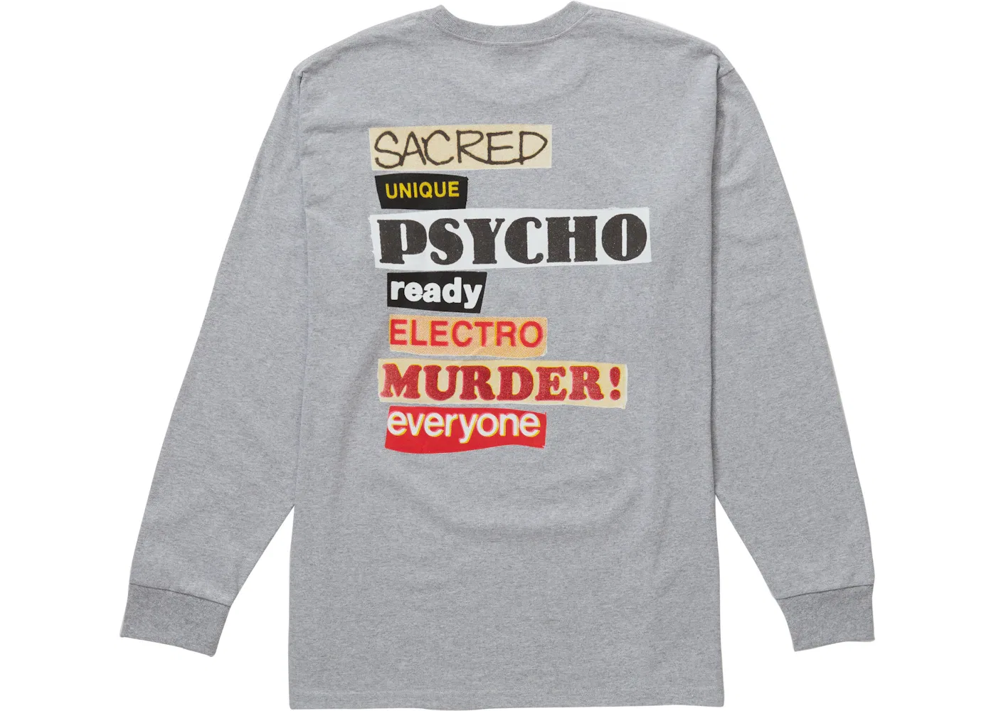 Мужская футболка с длинным рукавом Supreme L/S Tee, Heather Grey — фото 2