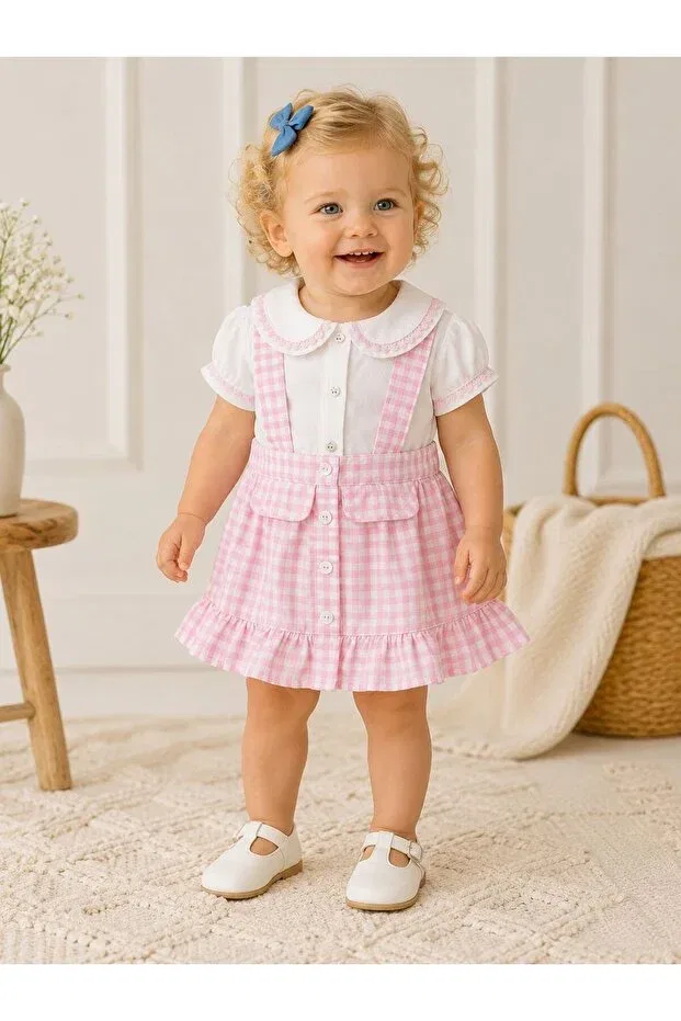 Детское платье для девочек хлопковое Bobby Baby, Pink