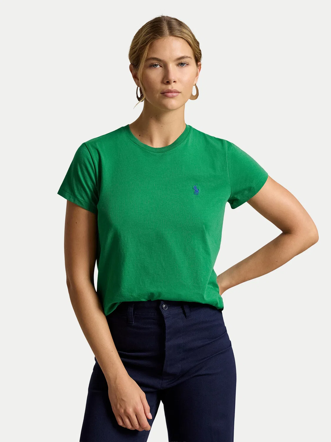 Женская футболка классического кроя Polo Ralph Lauren, темно-зеленый