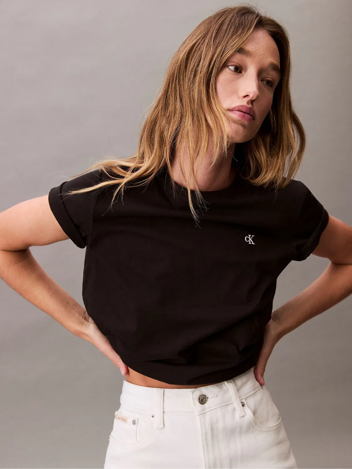 Футболка Calvin Klein Monogram Logo, черный — фото 3