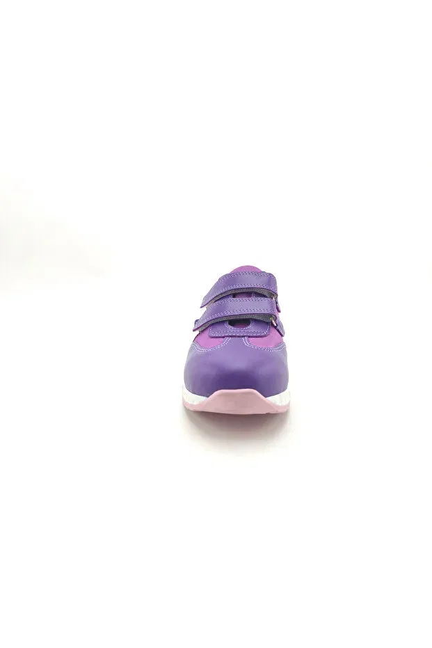 Детские ортопедические кроссовки для девочек кожаные Ortoplus, Purple — фото 3