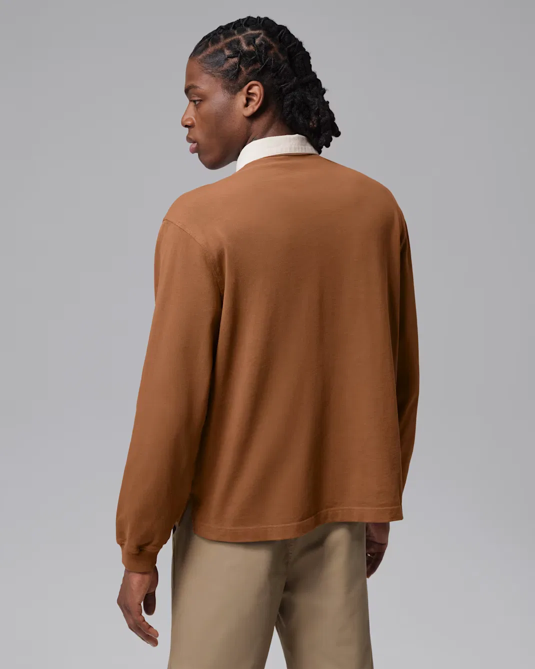 Мужская футболка для регби Jordan Flight Essentials, Light British Tan/Sail/Shadow Brown — фото 2