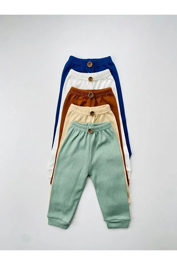 Детские брюки для девочек хлопковые комплект 5 шт Basics Efu Baby, Multicolored