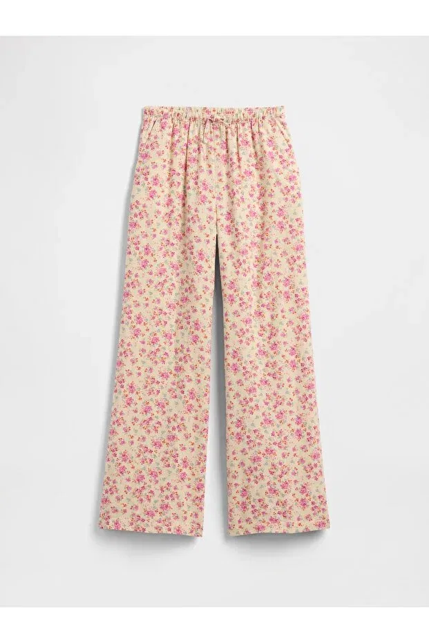 Детские брюки для девочек широкие Relaxed Pull-On Wide-Leg Pants Gap, Multicolor-002