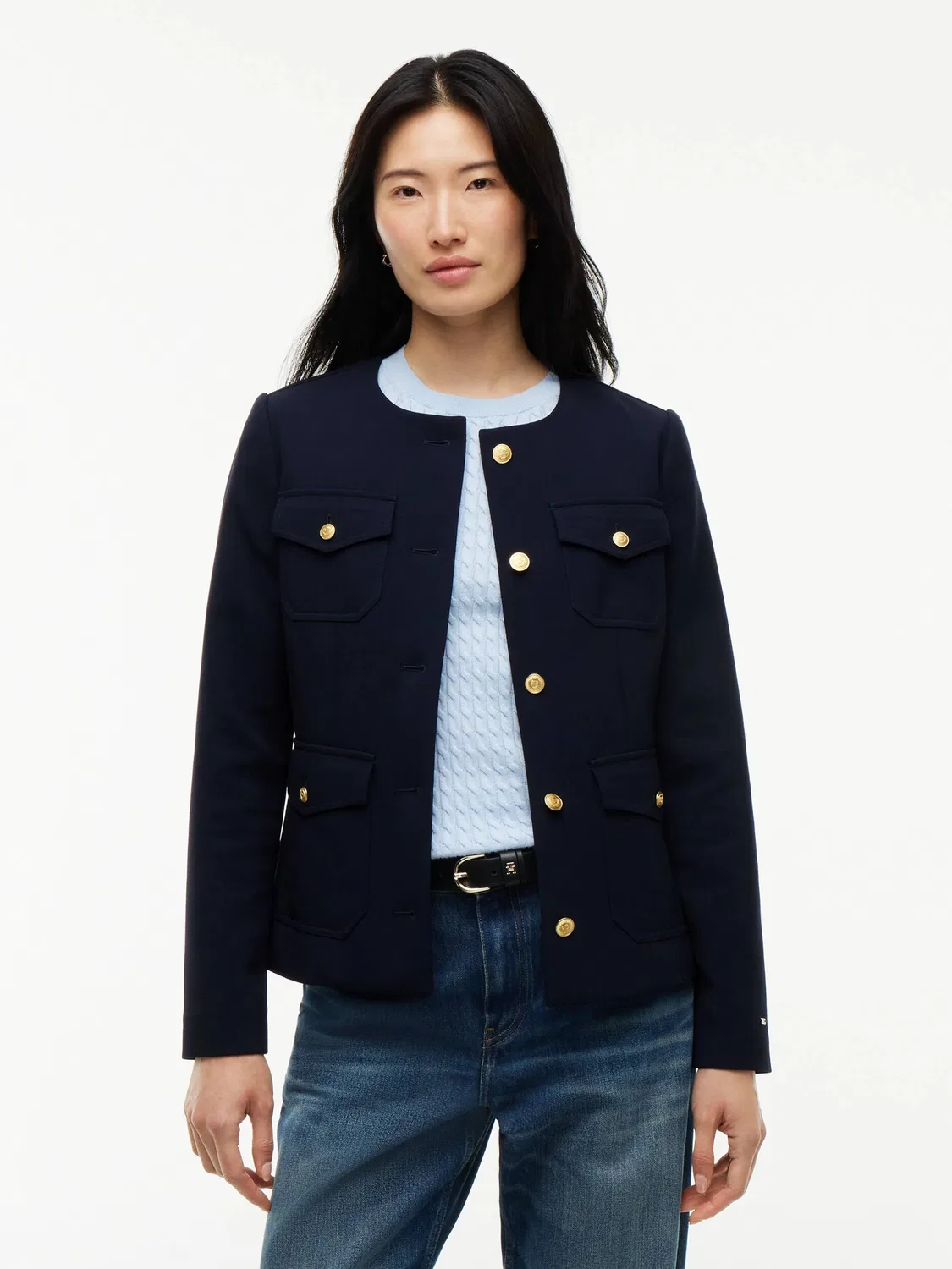 Женская куртка Slim Fit Tommy Hilfiger, темно-синий