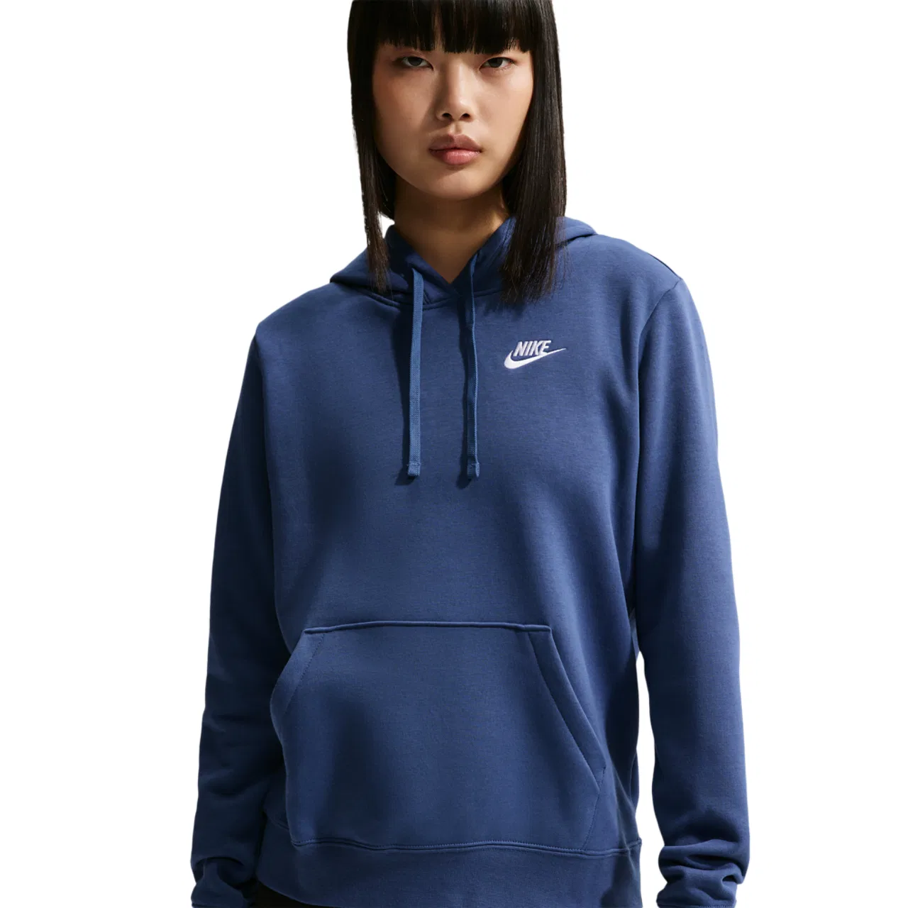 Женское худи Club Fleece PO Nike, цвет Mystic Navy/White