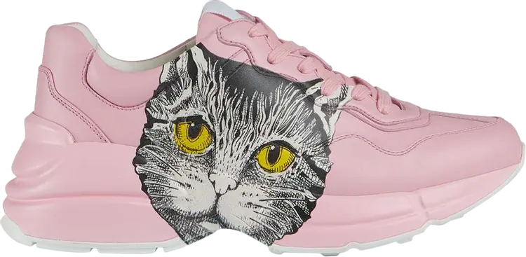 Кроссовки Gucci Wmns Rhyton Mystic Cat - Light Pink, розовый — фото 2