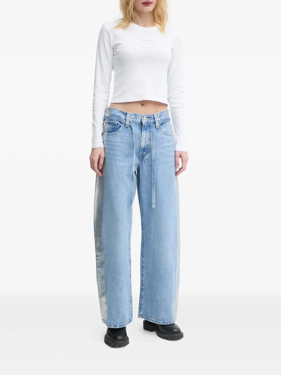 Джинсы с боковой панелью, синие Levi's, синий — фото 3