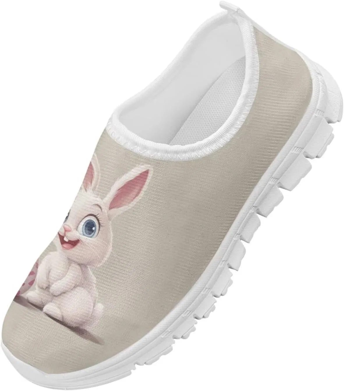 Детские слипоны для девочек с принтом Eater Fonplted, Cute Easter Bunny — фото 4