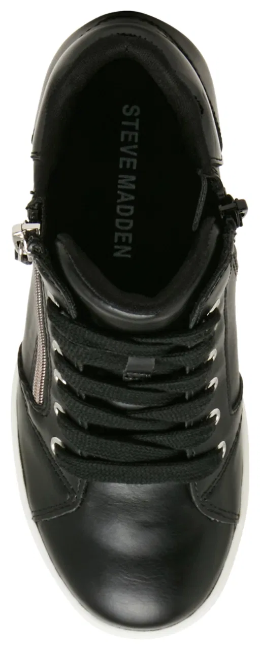 Детские кеды на танкетке с принтом Steve Madden, Black — фото 4
