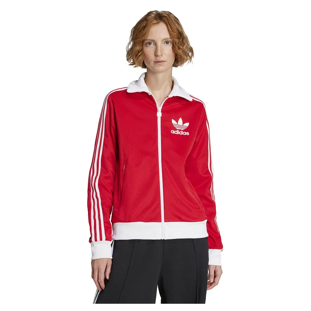 Худи на молнии Beckenbauer Adidas Originals, красный
