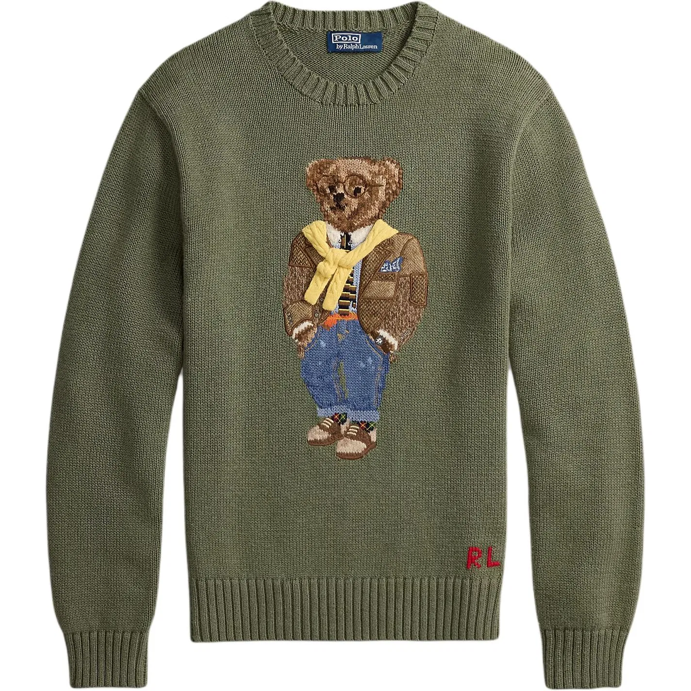 Джемпер с вышивкой Polo Bear, Polo Ralph Lauren, Green