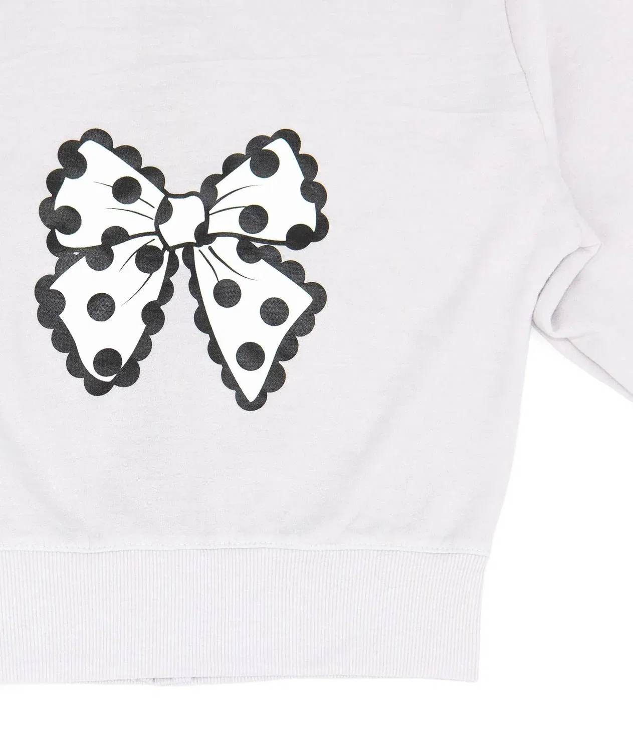 Детское худи для девочек на молнии с бантом и принтом Polka Dot Bow Zip Hoodie Firehouse, Clay — фото 3