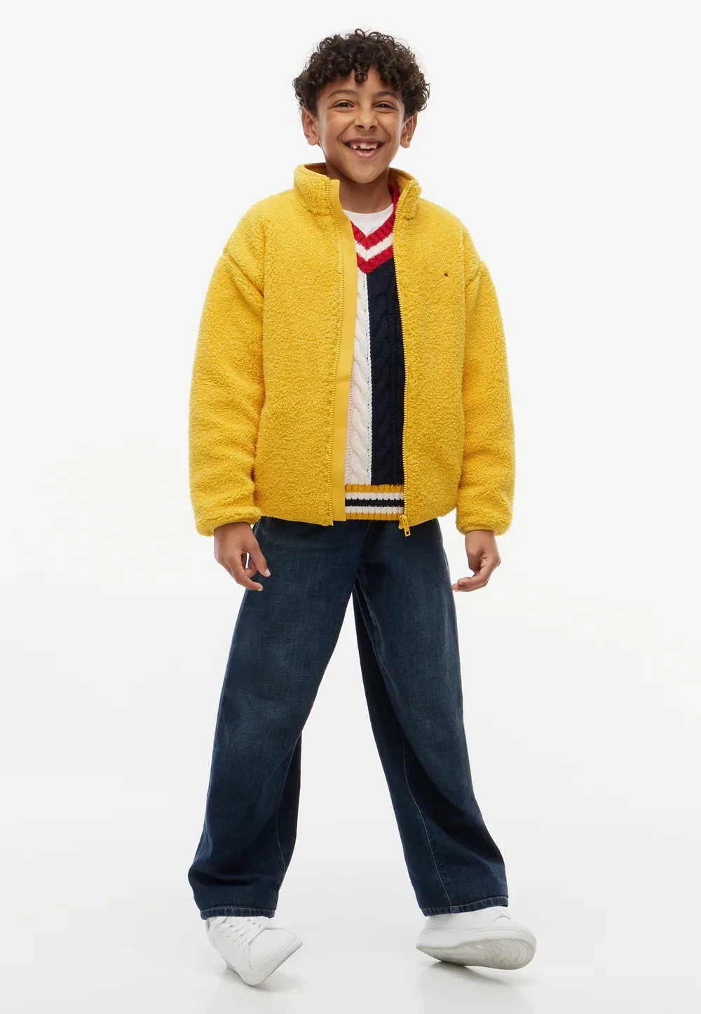 Флисовая куртка с флагом на молнии Tommy Hilfiger, Countryside Yellow — фото 2