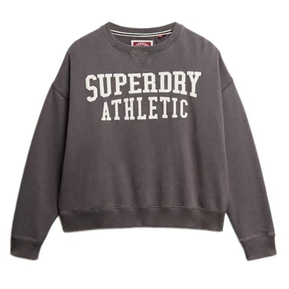 Худи Athletic Essential Relaxed Applique Crew Superdry, серый