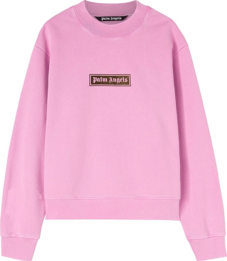 Толстовка Palm Angels GD Box Logo Crew 'Fuchsia/Black', розовый — фото 2