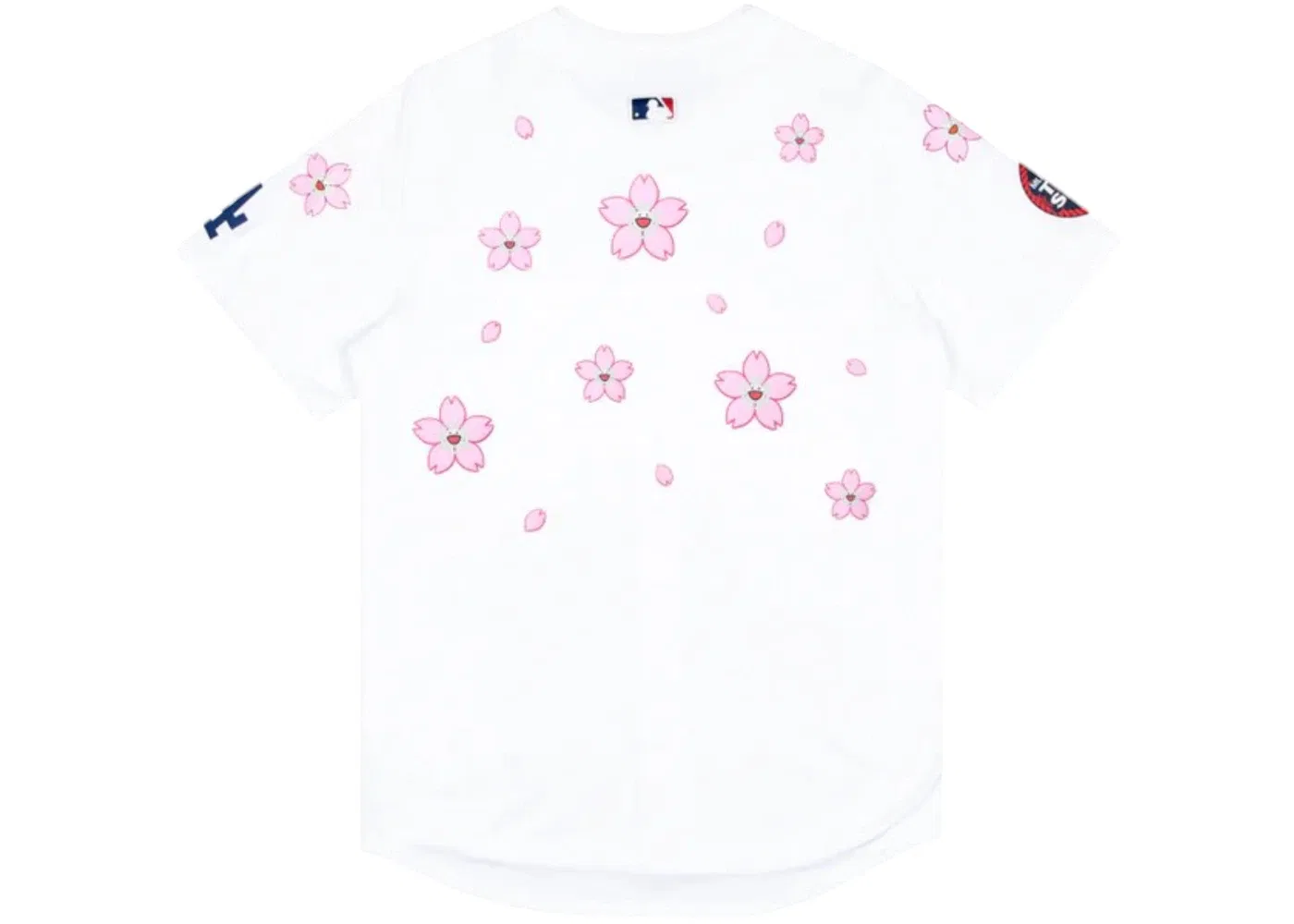 Мужская бейсбольная джерси с принтом Nike x Takashi Murakami x MLB World Tour Tokyo Series 2025 Dodgers Home Jersey, White — фото 2