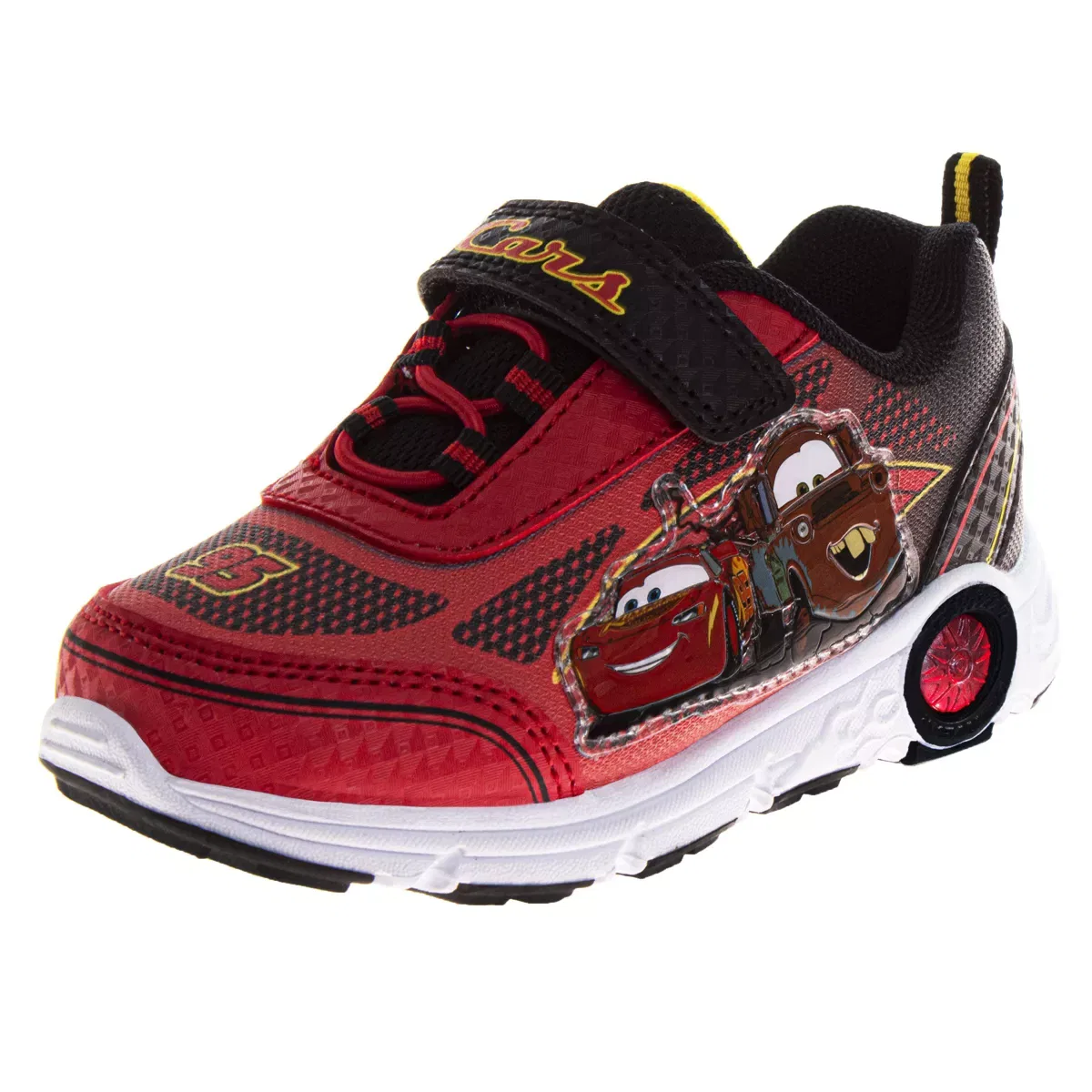 Детские кроссовки для мальчиков со светящимися элементами Disney Pixar Cars, Цвет Red Black