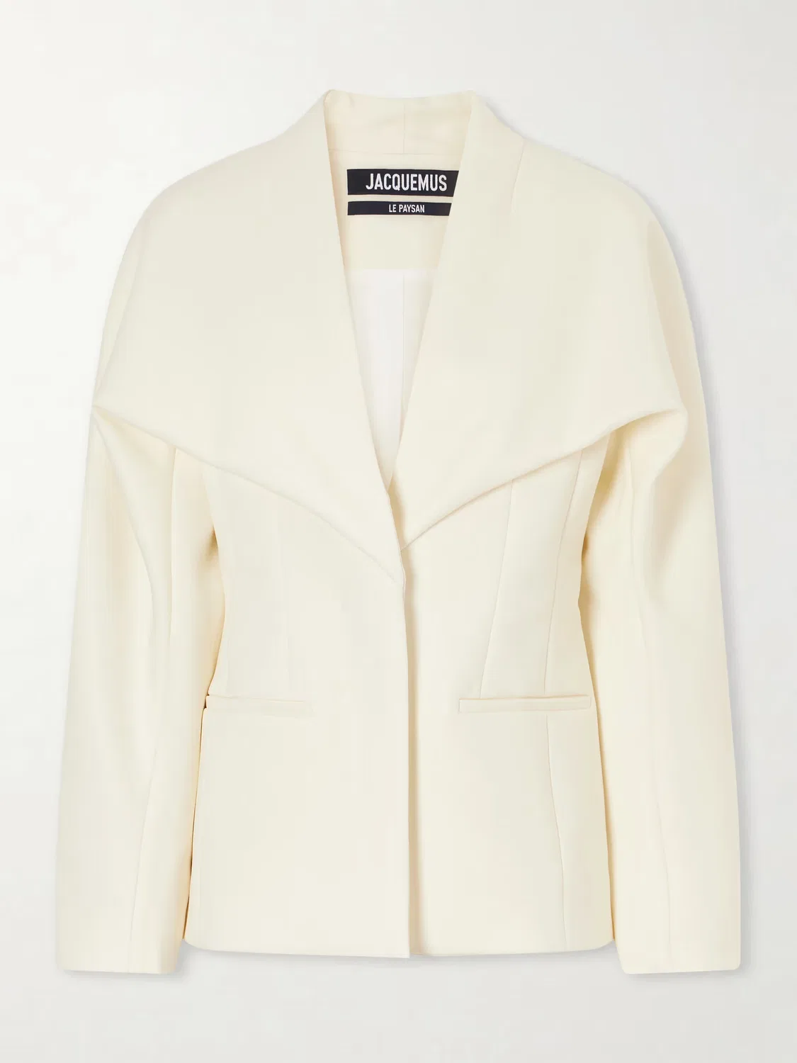 Блейзер Châle из габардина из смесовой шерсти Jacquemus, белый