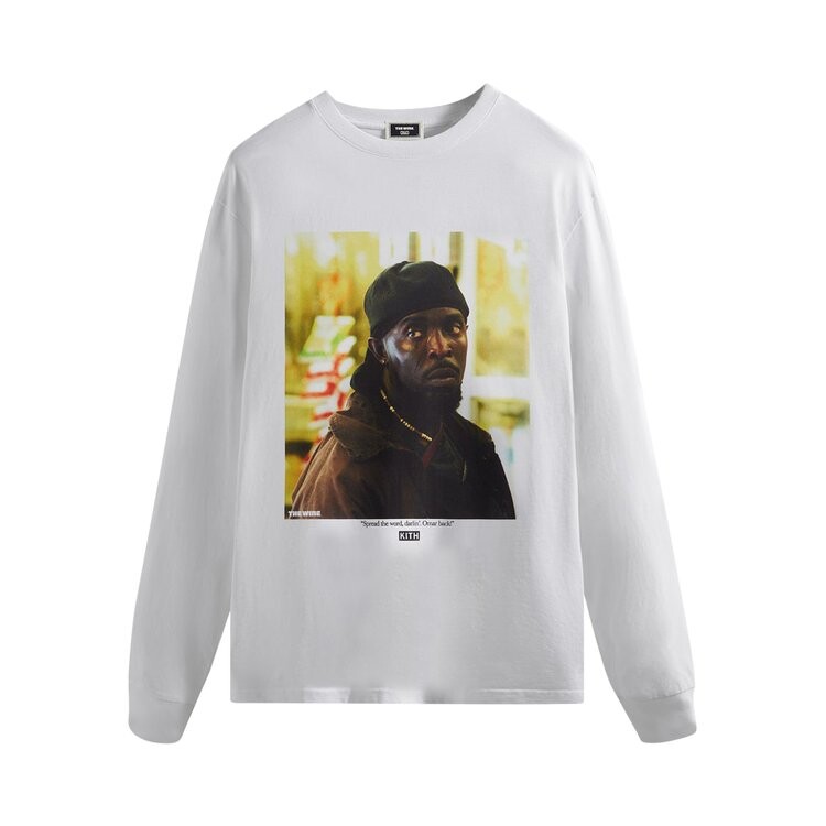 

Лонгслив Kith For The Wire Omar Back Long-Sleeve Tee 'White', белый