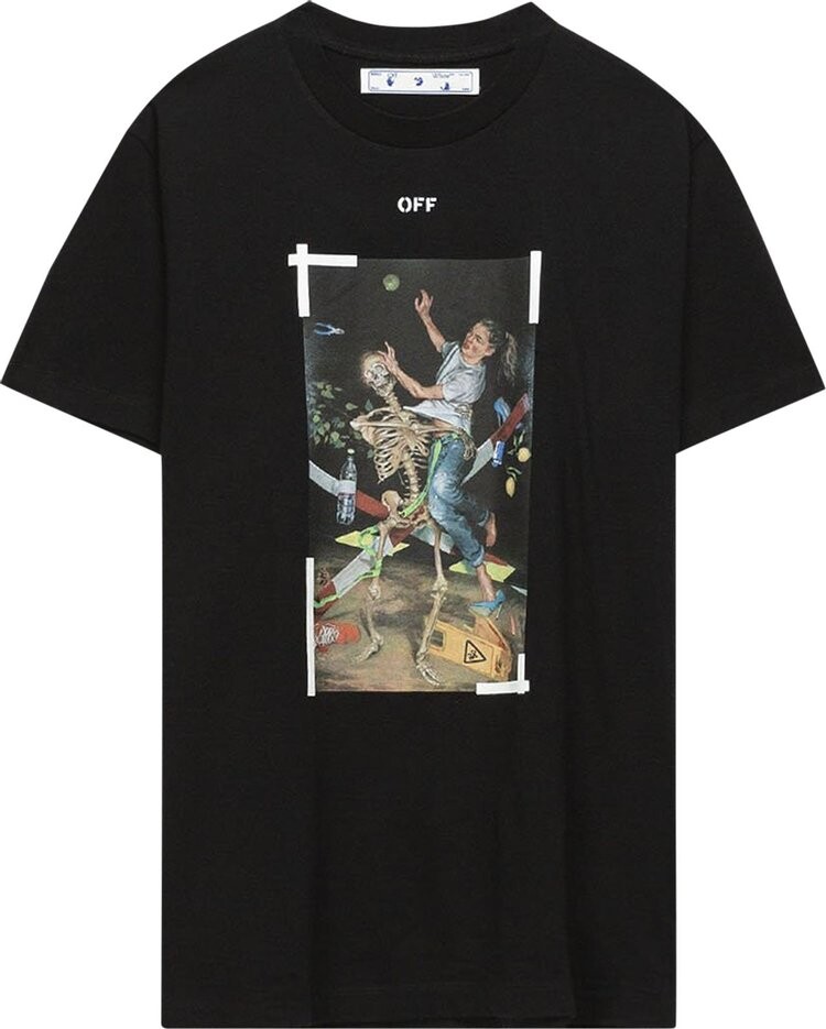 

Футболка Off-White Pascal Print Slim Tee 'Black/White', черный