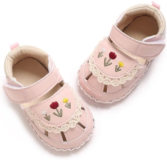Детские туфли Мэри Джейн для девочек с вышивкой Princess Purepips, Pink — фото 4