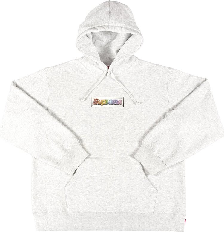 

Толстовка Supreme Bling Box Logo Hooded Sweatshirt 'Ash Grey', серый