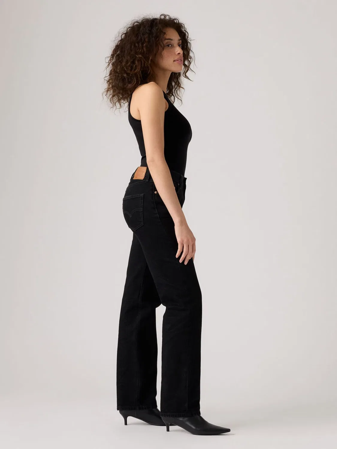 Черные прямые свободные джинсы Levi's 501 в стиле 90-х — фото 4
