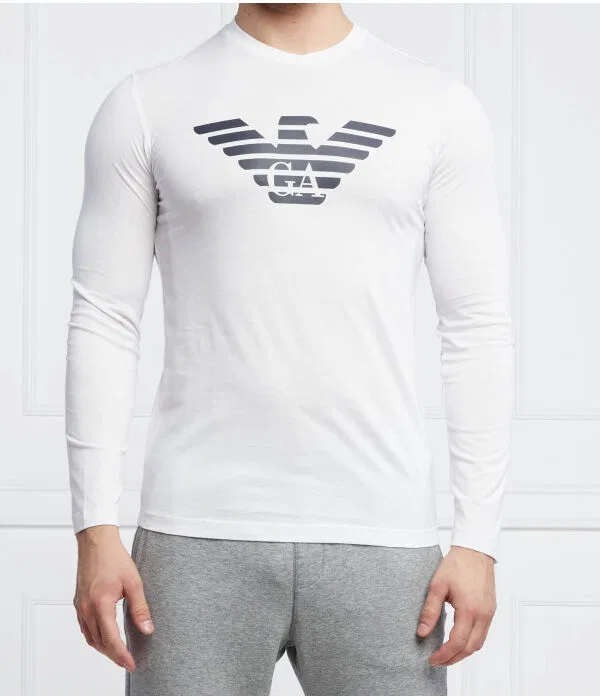 Мужской лонгслив с длинным рукавом Emporio Armani, белый