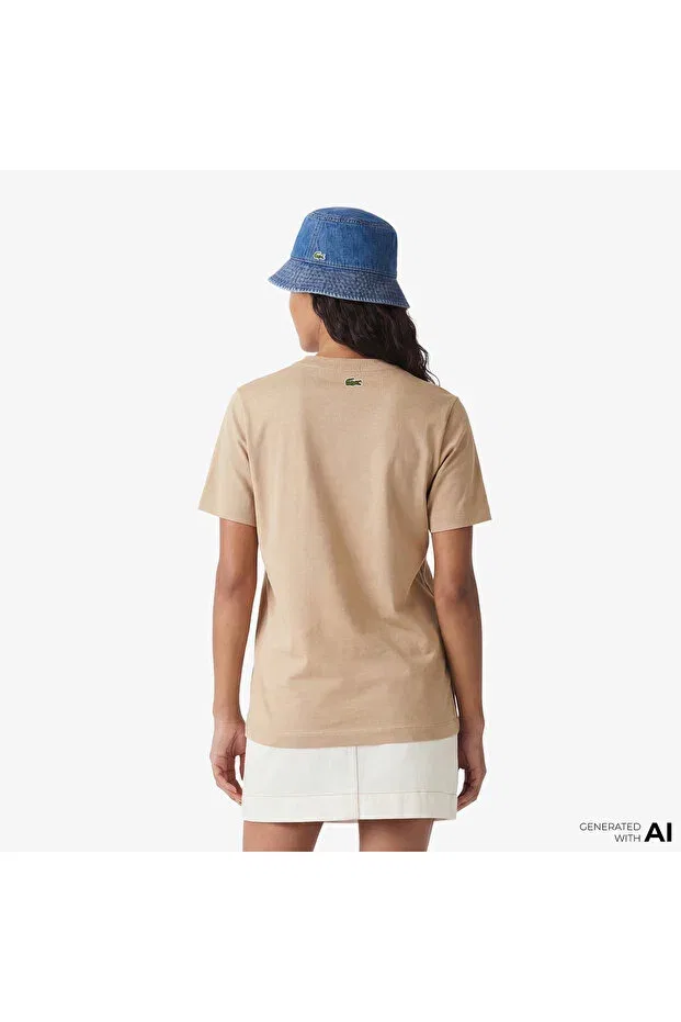 Футболка Lacoste Cream с принтом — фото 2