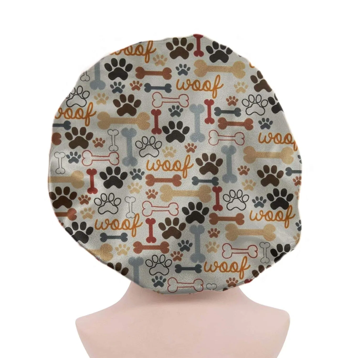 Шапочка для душа Satin Bonnet Hat, chaqlin, Dog Paw Print — фото 3
