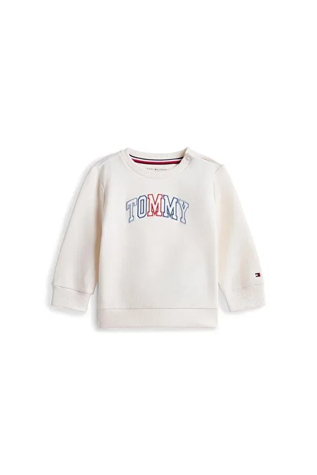 Детское для мальчиков футболка с длинным рукавом с принтом Tommy Hilfiger, Ecru