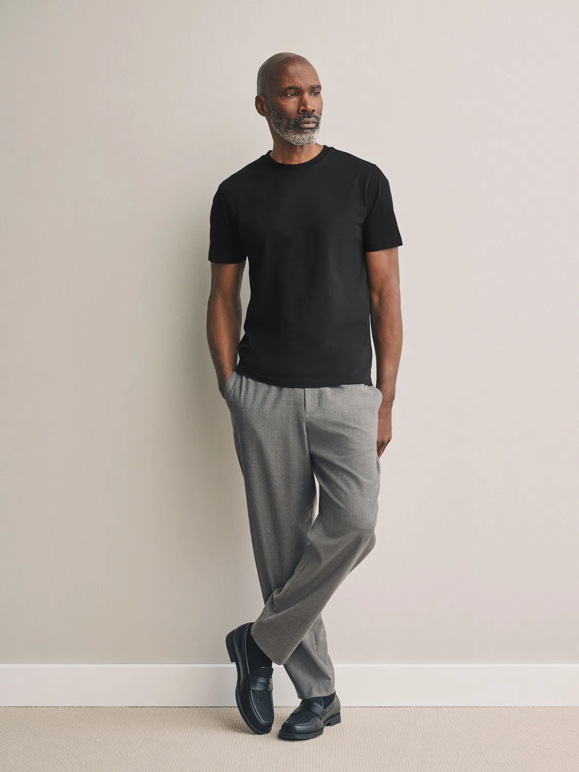Футболка с круглым вырезом, Slim Fit, Signature SUPIMA Cotton Next, черный — фото 2