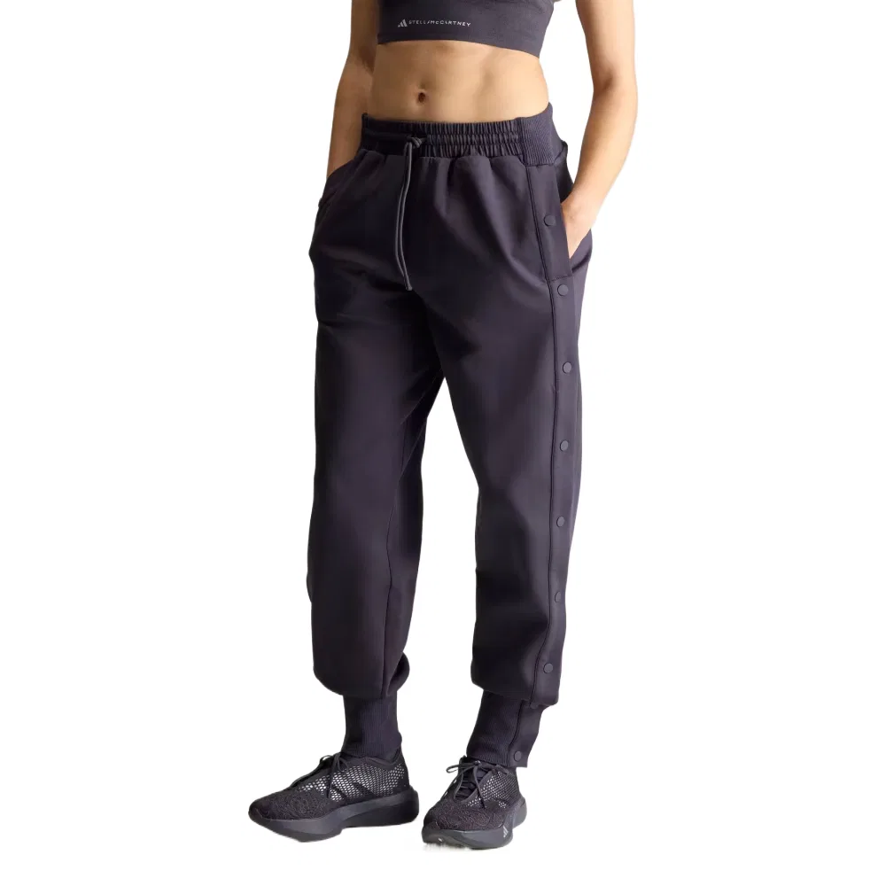 Женские трикотажные спортивные брюки с манжетами Aurora Black Adidas, Aurora Black — фото 3