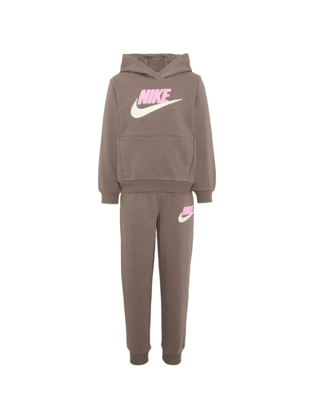 Спортивный костюм с логотипом Nike Kids, коричневый