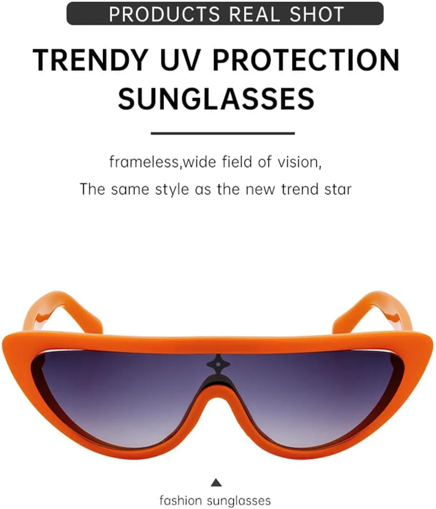 

Женские солнцезащитные очки «кошачий глаз» в стиле «панк», винтажные, с раздельным оправой, модные очки для вечеринок, SUN2000 Generic, C1brightblackgray