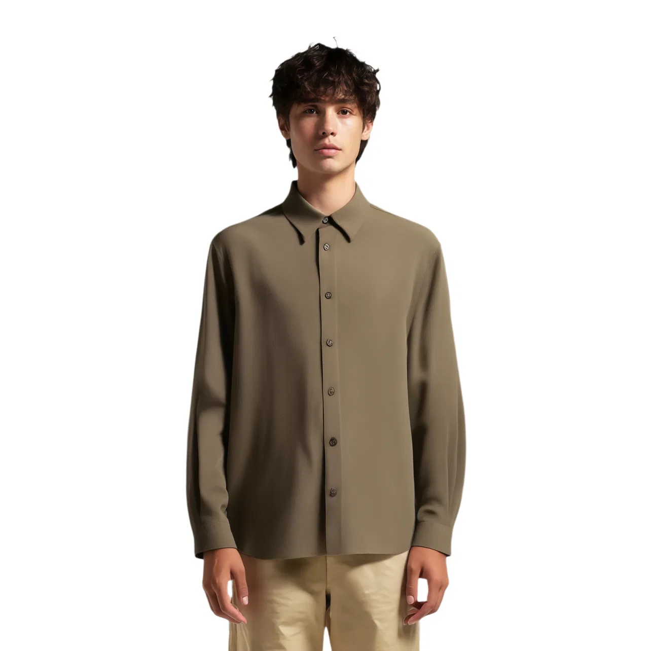 Мужская рубашка Earth Tone ZARA, Earth Tone — фото 4