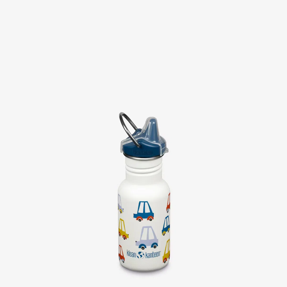 Детская бутылка для воды 355 мл с трубочкой и защитой от проливания Klean Kanteen Kid Classic Narrow, Cars