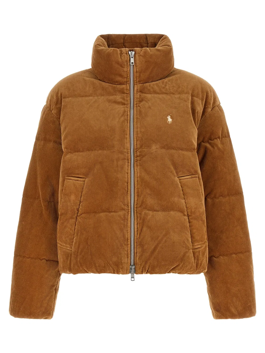 Вельветовая пуховая куртка Polo Ralph Lauren, коричневый