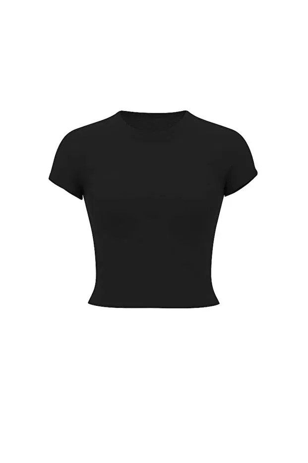 Женская футболка облегающая Victoria'S Secret, Black — фото 3