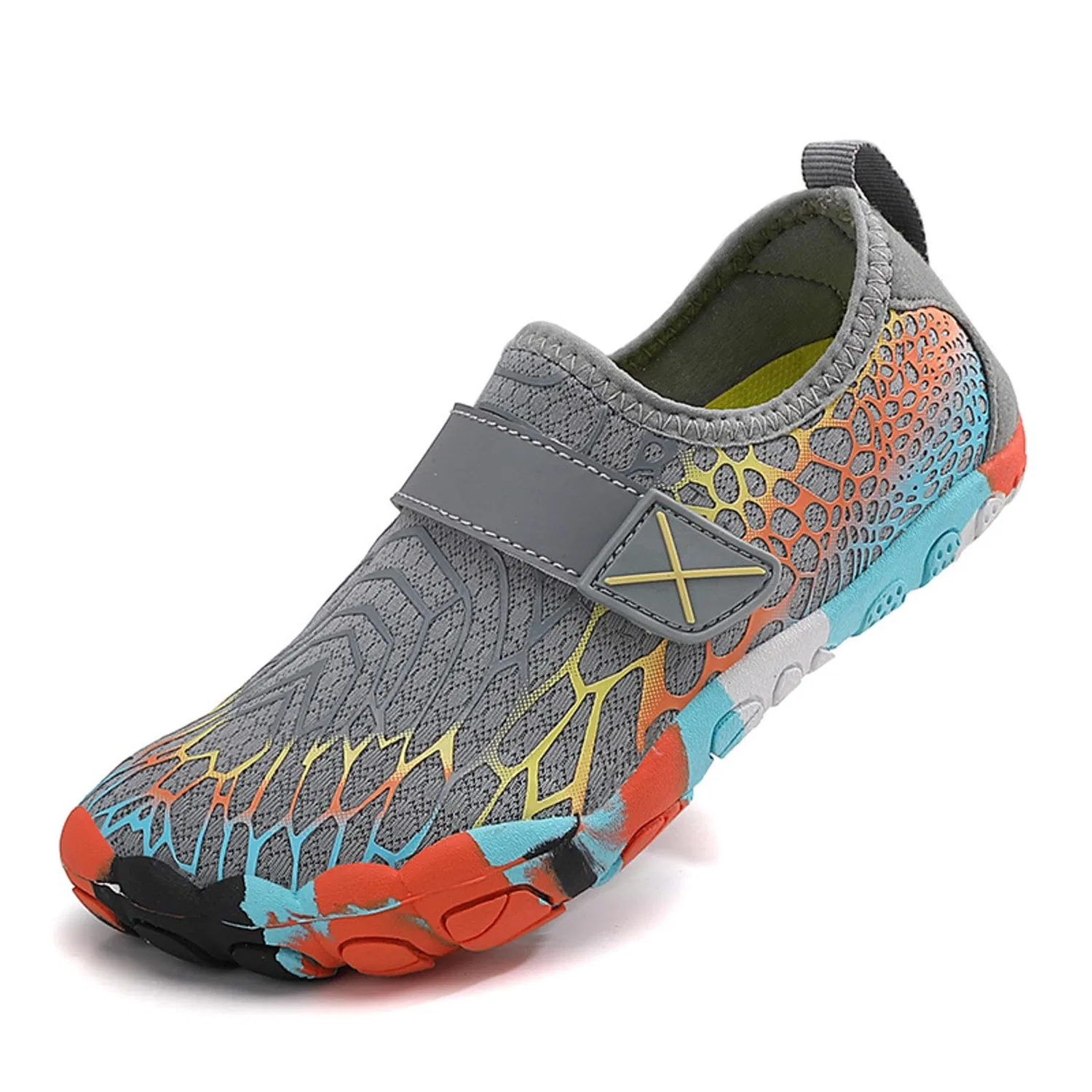Детские кроссовки для мальчиков без шнуровки Barefoot, Grigio — фото 4